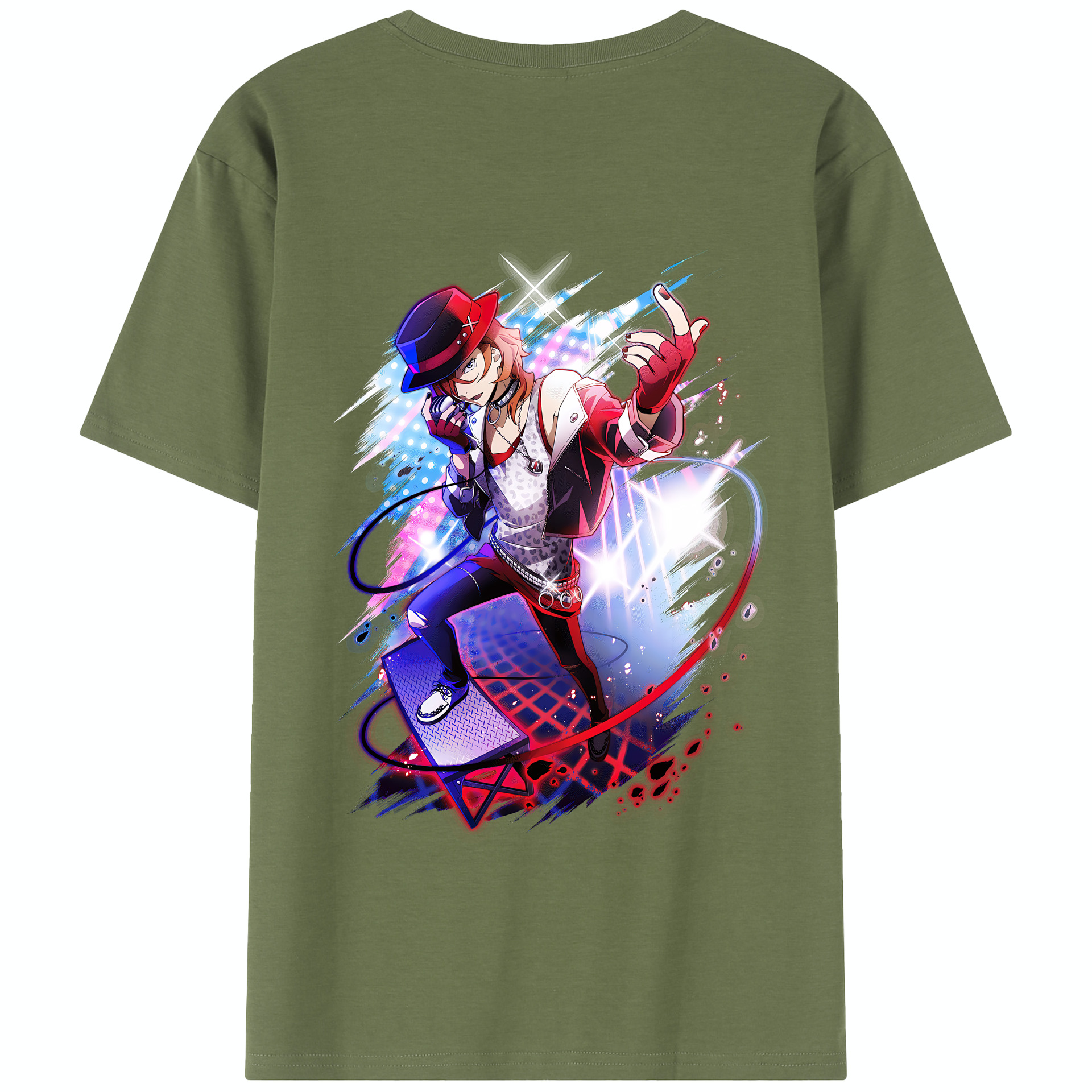 （画像用） 文豪ストレイドッグス Bungo Stray Dogs 綿100％半袖Tシャツ（背面プリント）